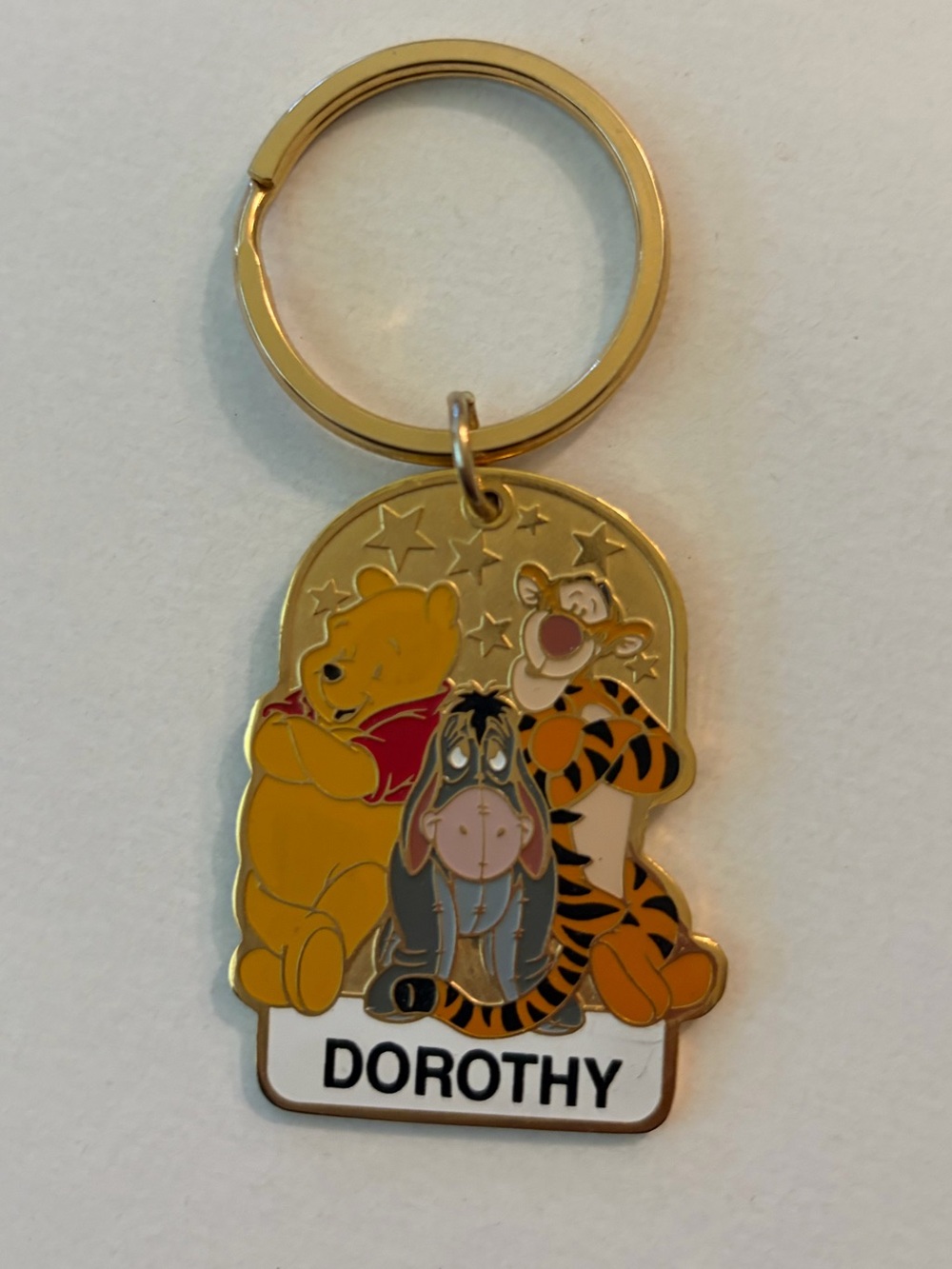 Winnie the Pooh keychain with Dorothy name